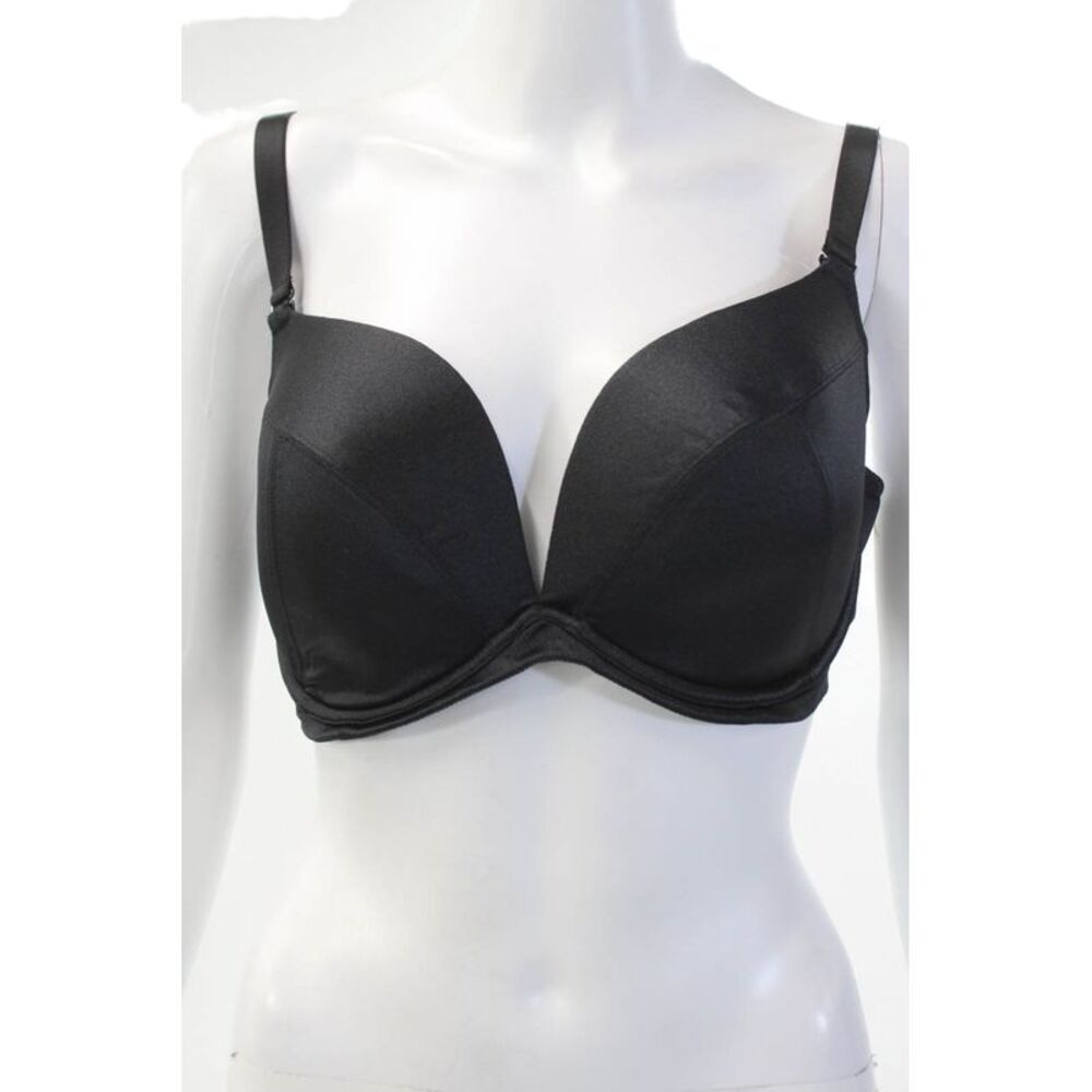 Panache Womens Molded Cup Detachable Strap Underwire Bra Solid Black Size 34E